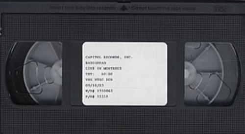 Radiohead Live In Montreux video (VHS or PAL or NTSC) US R-HVILI321560
