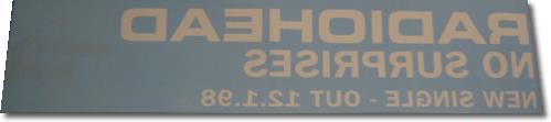 Radiohead No Surprises Window Laminate display UK R-HDINO410293