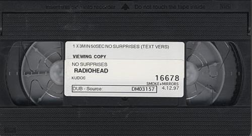 Radiohead No Surprises video (VHS or PAL or NTSC) UK R-HVINO270741