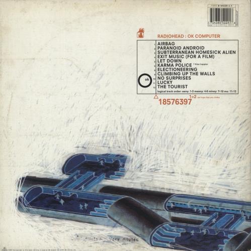 Radiohead OK Computer - 180gm - VG 2-LP vinyl record set (Double LP Album) UK R-H2LOK867471