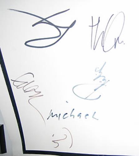 Radiohead Ok Computer Poster Fully Autographed + Michael Stipe poster UK R-HPOOK323000