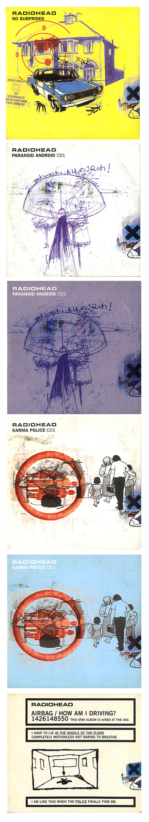Radiohead Set Of CD Singles From OK Computer CD single (CD5 / 5") UK R-HC5SE591966