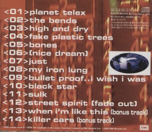 Radiohead The Bends + obi CD album (CDLP) Japanese R-HCDTH39704