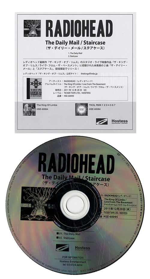 Radiohead The Daily Mail / Staircase CD single (CD5 / 5") Japanese R-HC5TH556033