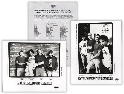 Rage Against The Machine Evil Empire media press pack US RAGPPEV388686