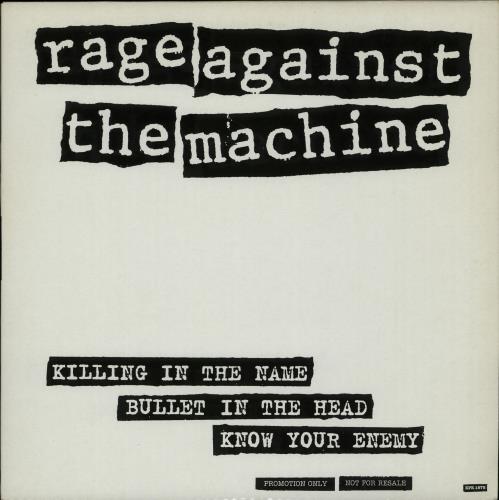 Rage Against The Machine Killing In The Name 12" vinyl single (12 inch record / Maxi-single) UK RAG12KI53546