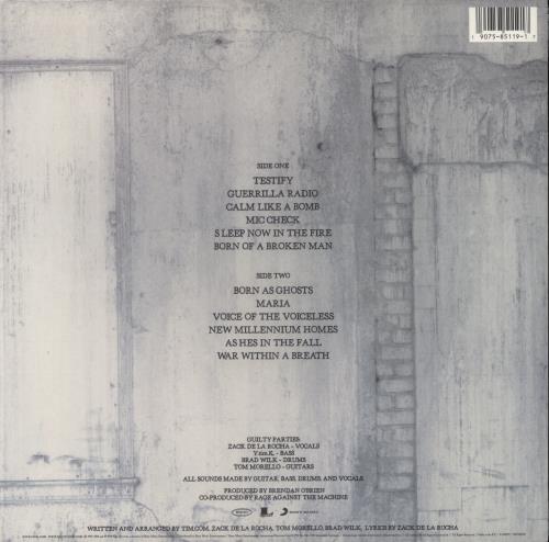 Rage Against The Machine The Battle Of Los Angeles - 180 Gram vinyl LP album (LP record) UK RAGLPTH879203