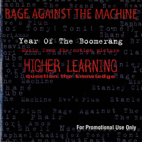 Rage Against The Machine Year Of The Boomerang CD single (CD5 / 5") UK RAGC5YE42788