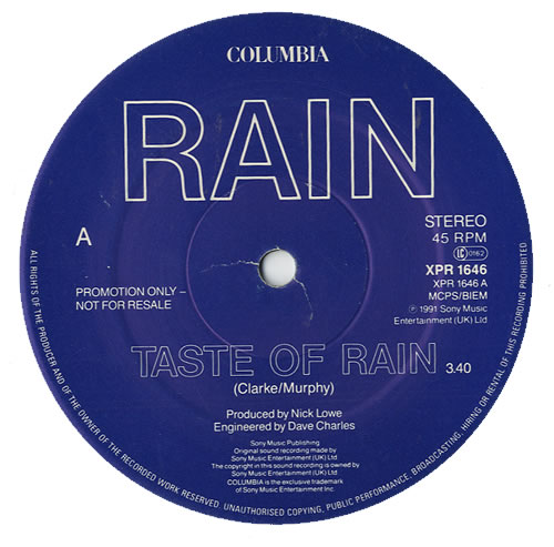 Rain (UK) Taste Of Rain 12" vinyl single (12 inch record / Maxi-single) UK RAI12TA437476