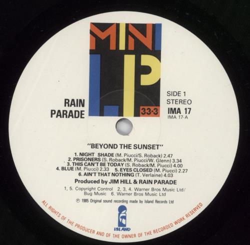 Rain Parade Beyond The Sunset vinyl LP album (LP record) UK RNPLPBE342708