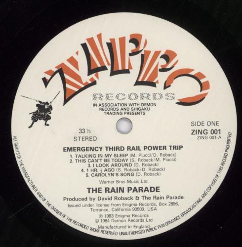 Rain Parade Emergency Third Rail Power Trip vinyl LP album (LP record) UK RNPLPEM177753