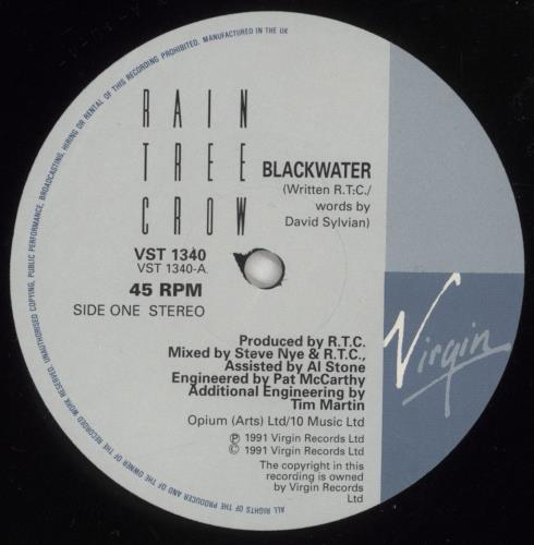 Rain Tree Crow Blackwater + Art Print 12" vinyl single (12 inch record / Maxi-single) UK RCR12BL97331