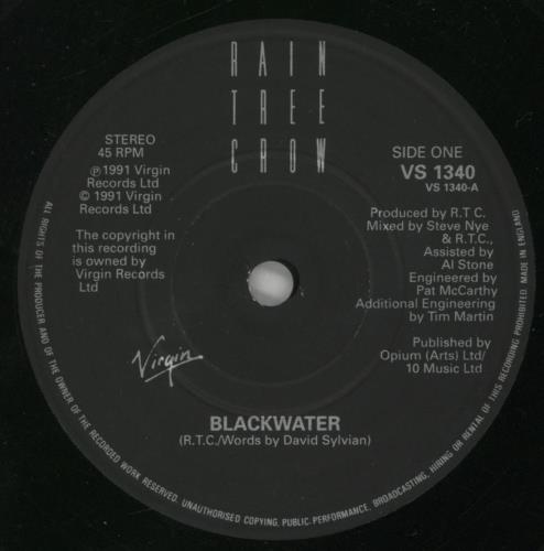 Rain Tree Crow Blackwater 7" vinyl single (7 inch record / 45) UK RCR07BL45180