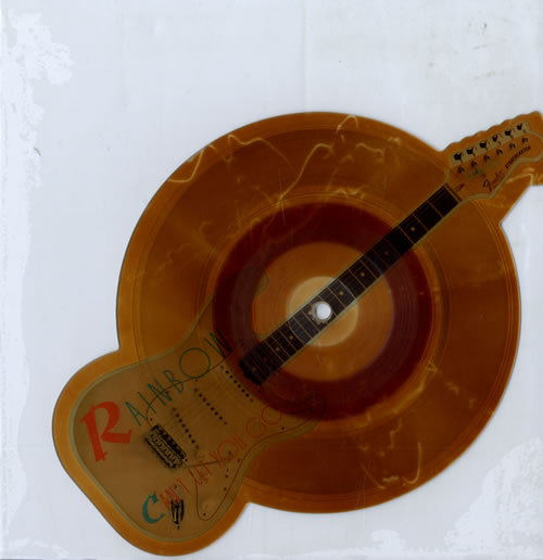 Rainbow Can't Let You Go - Tea Stained shaped picture disc (picture disc vinyl record) UK RBOSHCA558693