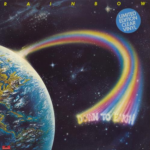 Rainbow Down To Earth - Clear - Stickered - EX vinyl LP album (LP record) UK RBOLPDO833869