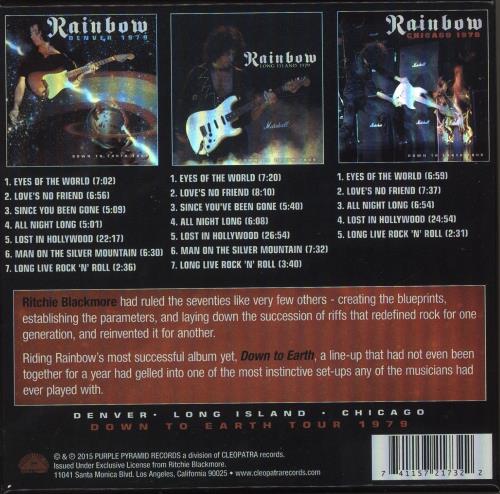 Rainbow Down To Earth Tour CD Album Box Set US RBODXDO739870