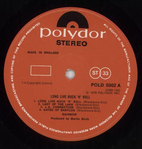 Rainbow Long Live Rock 'N' Roll - 1st + Insert - NM vinyl LP album (LP record) UK RBOLPLO578231