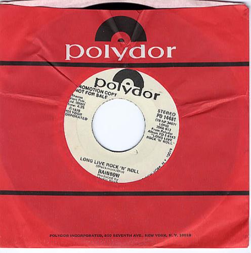 Rainbow Long Live Rock 'N' Roll 7" vinyl single (7 inch record / 45) US RBO07LO360448