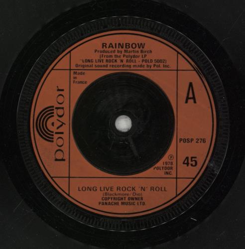 Rainbow Long Live Rock 'n' Roll 7" vinyl single (7 inch record / 45) UK RBO07LO77294