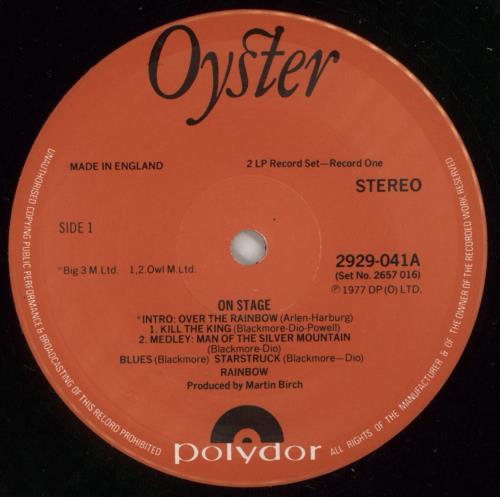 Rainbow On Stage 2-LP vinyl record set (Double LP Album) UK RBO2LON579118