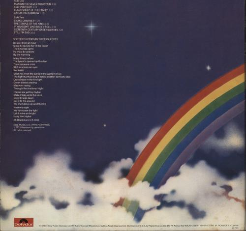 Rainbow Ritchie Blackmore's Rainbow vinyl LP album (LP record) Japanese RBOLPRI190081