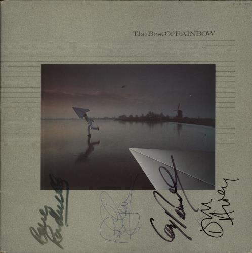 Rainbow The Best Of Rainbow - Autographed 2-LP vinyl record set (Double LP Album) UK RBO2LTH654447