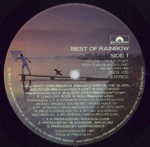 Rainbow The Best Of Rainbow 2-LP vinyl record set (Double LP Album) UK RBO2LTH316762