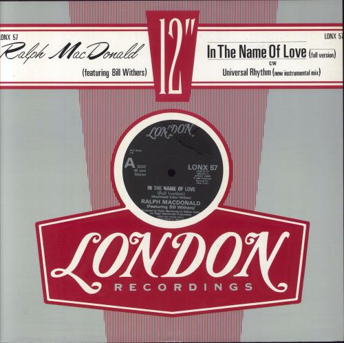 Ralph MacDonald In The Name Of Love 12" vinyl single (12 inch record / Maxi-single) UK RPM12IN459103