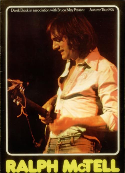 Ralph McTell Autumn Tour 1974 tour programme UK 7RMTRAU549422