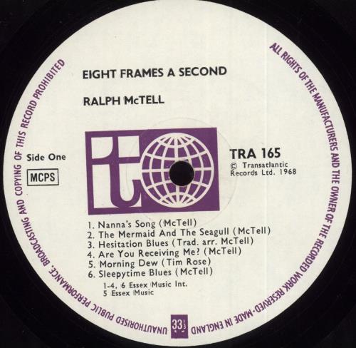 Ralph McTell Eight Frames A Second - 1st vinyl LP album (LP record) UK 7RMLPEI523081