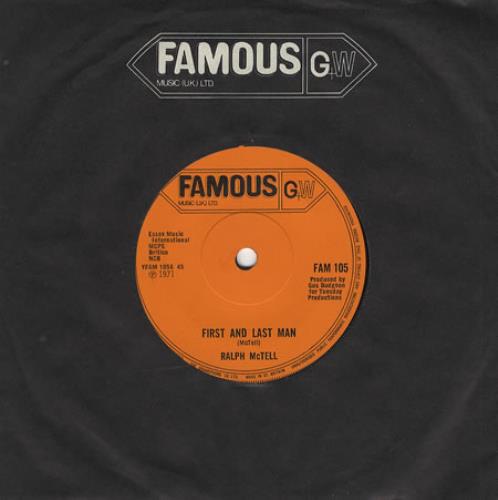 Ralph McTell First And Last Man 7" vinyl single (7 inch record / 45) UK 7RM07FI415188