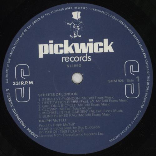 Ralph McTell Streets Of London vinyl LP album (LP record) UK 7RMLPST641882