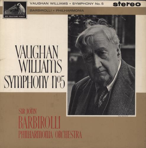 Ralph Vaughan Williams Symphony No. 5 - 1st vinyl LP album (LP record) UK VB7LPSY827143