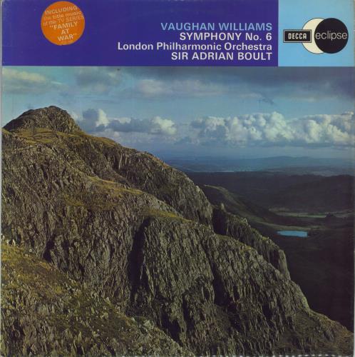 Ralph Vaughan Williams Symphony No. 6 in E Minor vinyl LP album (LP record) UK VB7LPSY660974