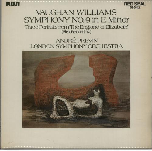 Ralph Vaughan Williams Symphony No. 9 / Three Portraits From "The England Of Elizabeth" vinyl LP album (LP record) UK VB7LPSY643339
