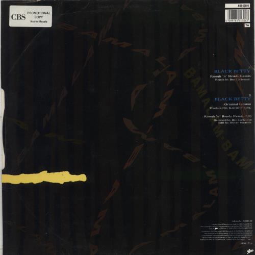 Ram Jam Black Betty - Promo Sticker 12" vinyl single (12 inch record / Maxi-single) UK RJM12BL872688