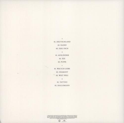 Rammstein Untitled - 180 Gram 2-LP vinyl record set (Double LP Album) UK RMM2LUN867907
