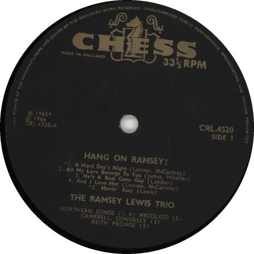 Ramsey Lewis Hang On Ramsey! vinyl LP album (LP record) UK RB8LPHA692361