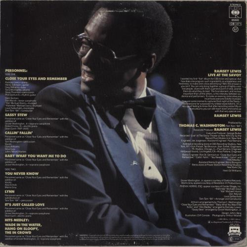 Ramsey Lewis Live At The Savoy vinyl LP album (LP record) UK RB8LPLI749981
