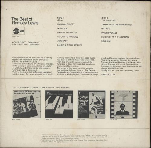 Ramsey Lewis The Best Of Ramsey Lewis vinyl LP album (LP record) Australian RB8LPTH756495