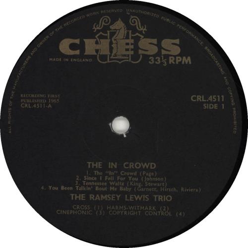 Ramsey Lewis The In Crowd vinyl LP album (LP record) UK RB8LPTH692363
