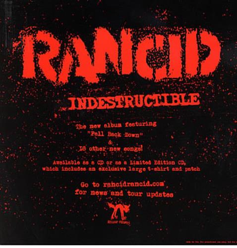 Rancid Indestructible - autographed memorabilia US RCDMMIN289813
