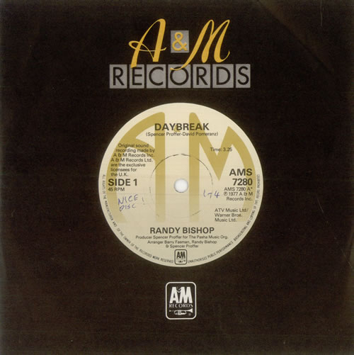 Randy Bishop Daybreak 7" vinyl single (7 inch record / 45) UK RQW07DA502797
