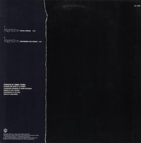 Randy Crawford Nightline - Gold promo stamped 12" vinyl single (12 inch record / Maxi-single) US RCW12NI860712