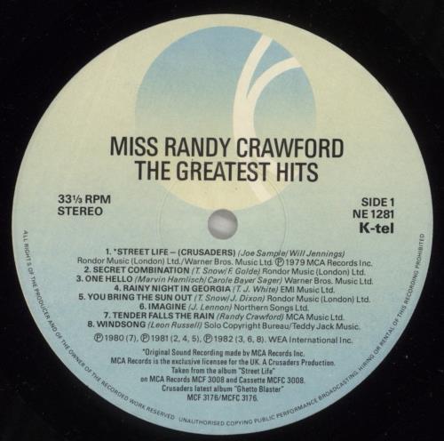 Randy Crawford The Greatest Hits vinyl LP album (LP record) UK RCWLPTH879899