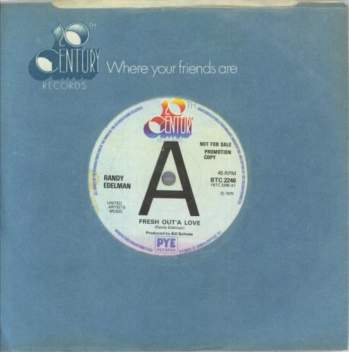 Randy Edelman Fresh Out'a Love 7" vinyl single (7 inch record / 45) UK RKQ07FR828334