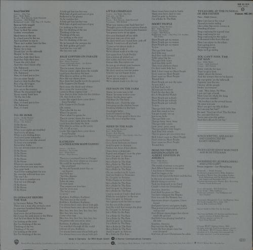 Randy Newman Little Criminals vinyl LP album (LP record) German RNMLPLI523287