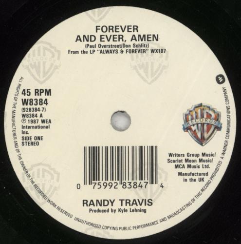 Randy Travis Forever And Ever, Amen 7" vinyl single (7 inch record / 45) UK RAN07FO890251