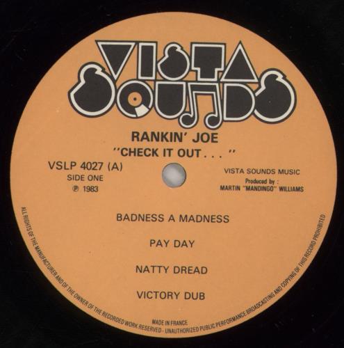 Ranking Joe Check It Out vinyl LP album (LP record) UK XBRLPCH882930