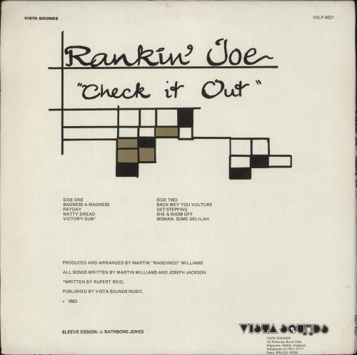 Ranking Joe Check It Out vinyl LP album (LP record) UK XBRLPCH882930